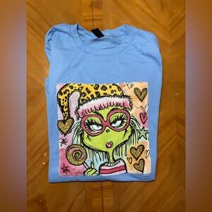 NEW 🎄Christmas Blue Graphic T-Shirt